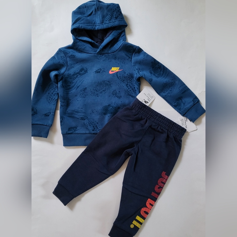 Nike Toddler boys 2pc Pants set fleece Hoodie joggers size 2T